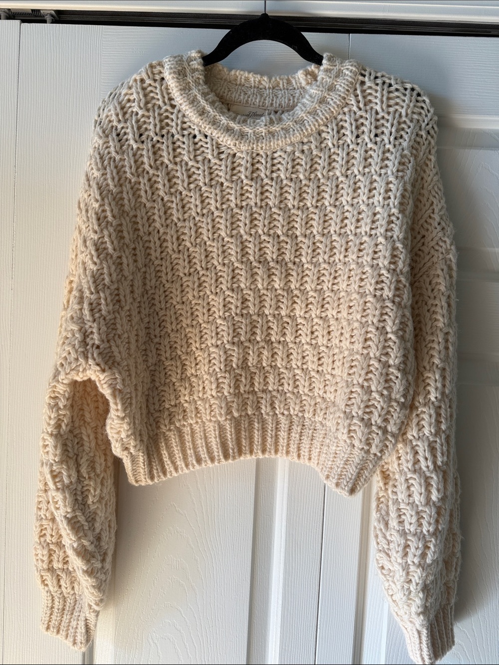 Universal Thread Cream Chunky Cable Knit Crewneck Sweater